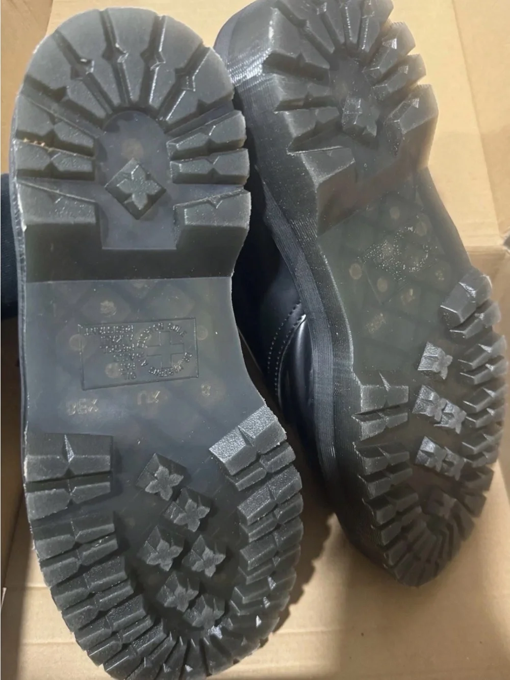 Dr. Martens 1461 QUAD PLATFORM SHOES BLACK SMOOTH LEATHER MENS 9 Womens 10
